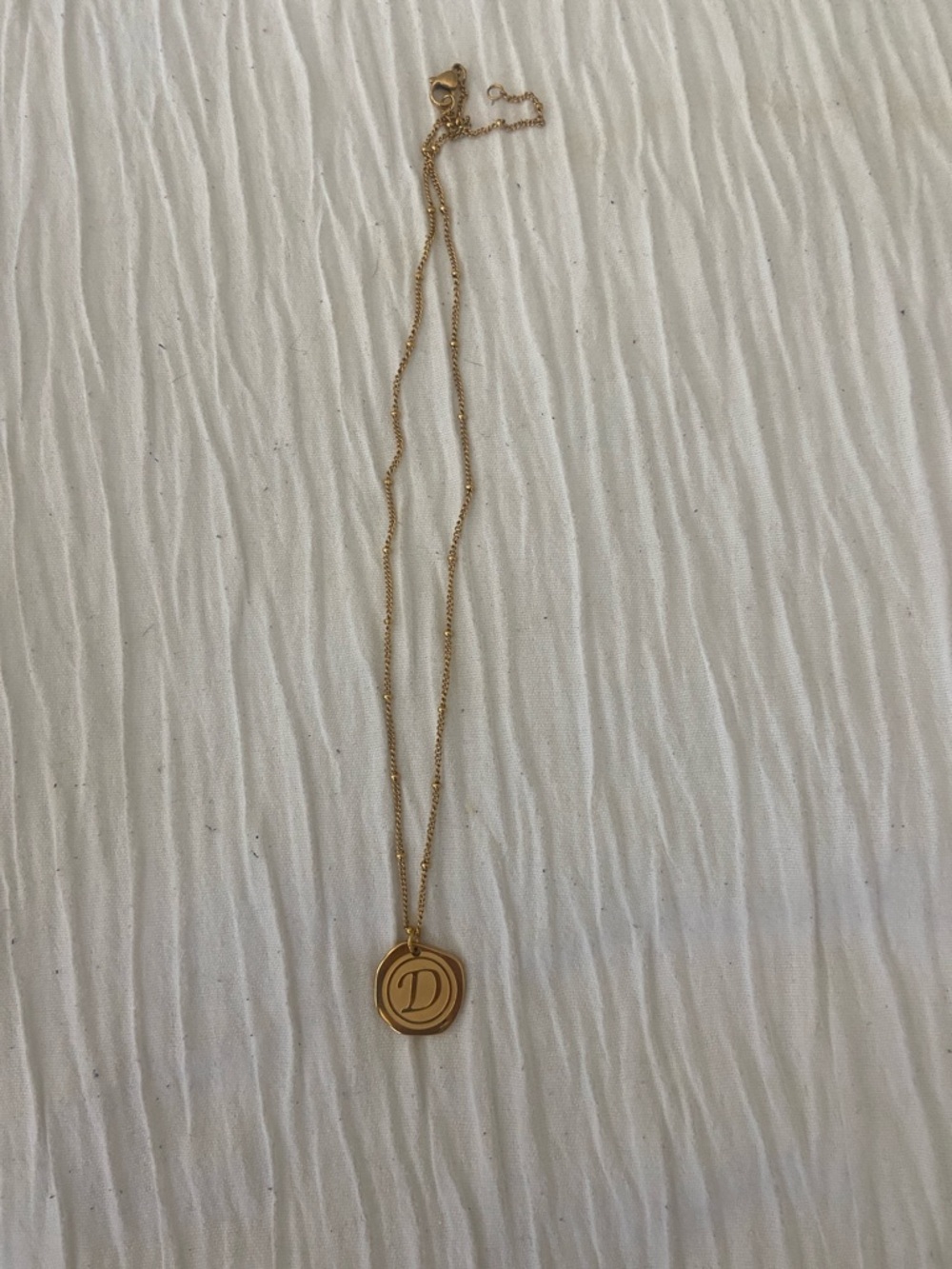Gold Initial 'D' Pendant Necklace - Women's Jewelry